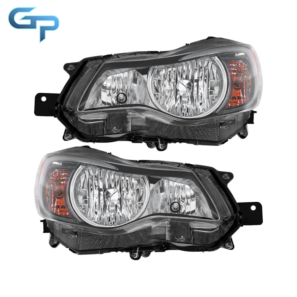 Black Headlight For 2012-2015 Subaru Impreza&2013-16 XV Crosstrek Halogen LH+RH - Image 3 of 4