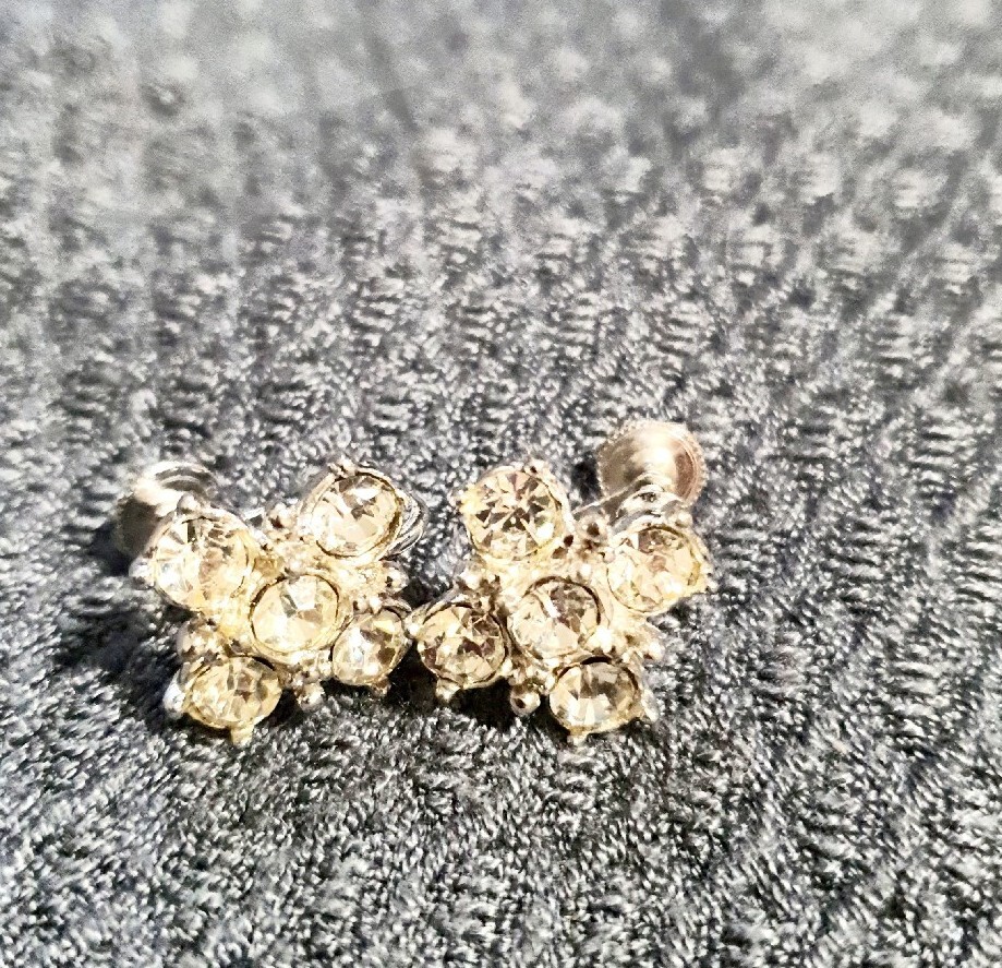 Bogoff Vintage Rhinestone Clear Crystal Cross Sta… - image 4