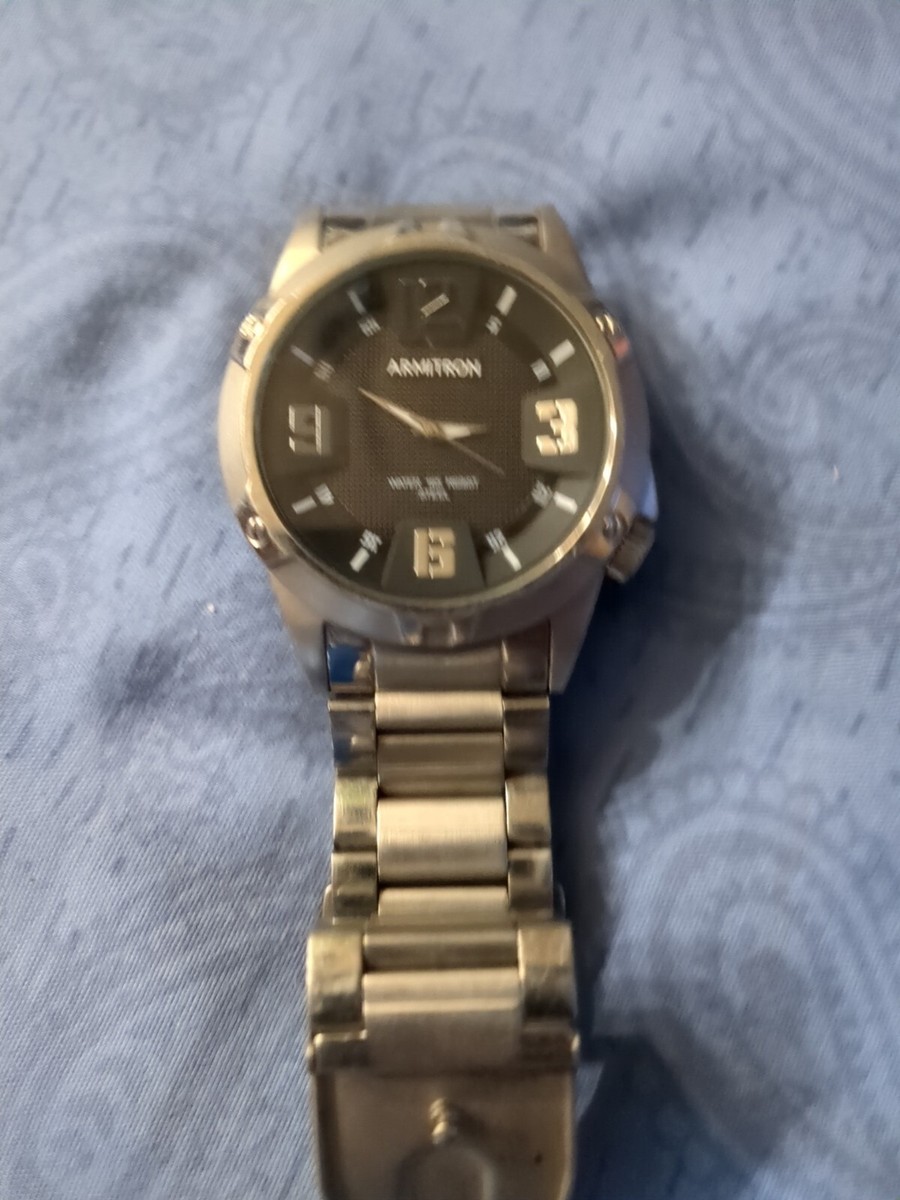 Armitron Men's Stainless Steel Silver-Tone Analog Watch (20/5481SV