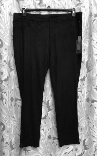 SIMPLY VERA WANG BLACK FAUX SUEDE 