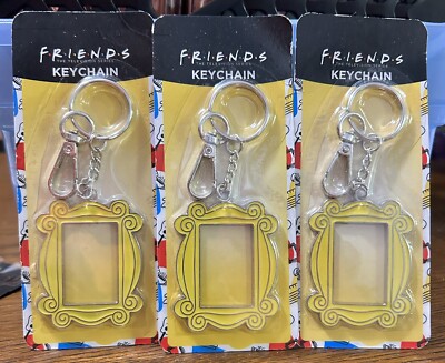 Lot Of 3 Friends Metal Photo Frame Keychain New