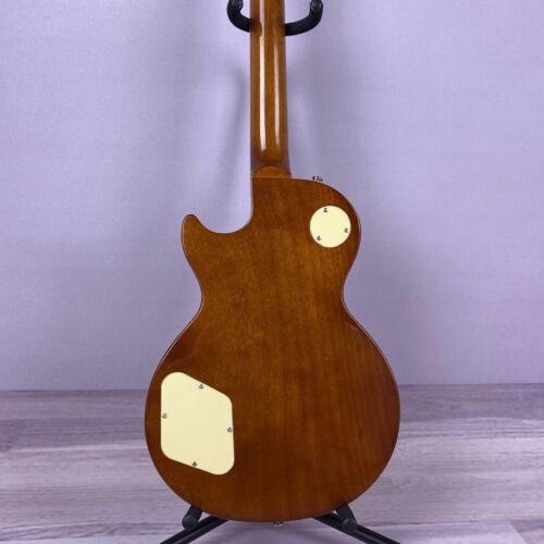 Guitarra Eléctrica Personalizada Colorida con Incrustación de Carcasa Diapasón 6 Cuerdas Marrón - Imagen 8 de 9