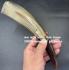 Unique Natural Horn Carved Hair Comb Washing Scalp Brush Health Therapy Tool
