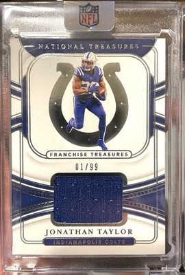 1 /99   Jonathan Taylor 2021 Panini National Treasures Patch first on print