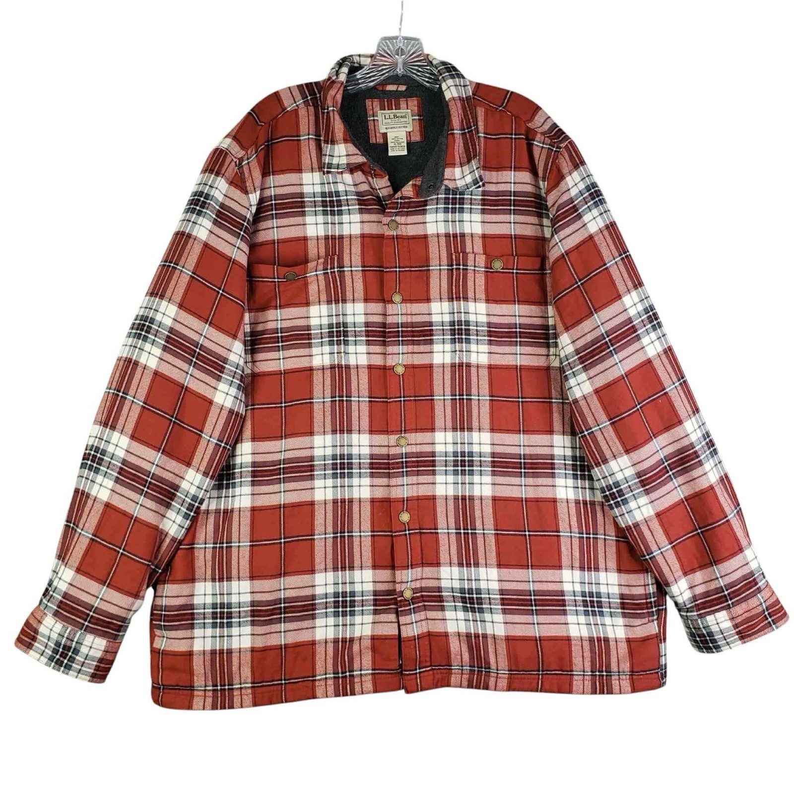 LL Bean Button Down Shirt LS Snap Button Men’s Si… - image 2