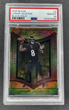 2025 Panini Black LAMAR JACKSON BLACK GOLD CASE HIT SSP PSA 10 POP 2! RARE! NUKE