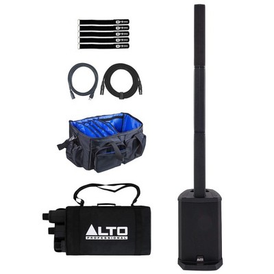 Alto Professional TS108C Portable Powered Column Array DJ PA Speaker Package
