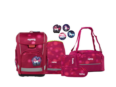 Ergobag Schulranzen-Set CUBO LIGHT MondzauBär 6-teilig