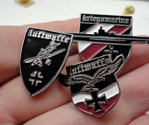 German Luftwaffe Naval Military Theme pin badge bundle x 3 WW2 Repro Tiger Stuka