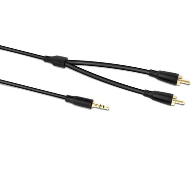 QED - CONNECT 3,5 mm Klinke auf Cinch-Kabel 0,75 Meter Black