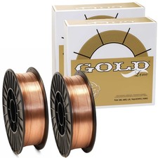 2x  Schweißdraht MIG/MAG 0,8 mm Draht G3Si1 (SG2) GOLD Stahldraht Rolle je 5KG