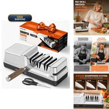 Stonetiger 4-in-1 Electric Knife Sharpener Home Cooks Kitchen (silver) S826-2