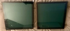 Heavy Duty Gray Black Tinted Glass Block Brick lot of 2 - 12 x 12 x 2 tempered
