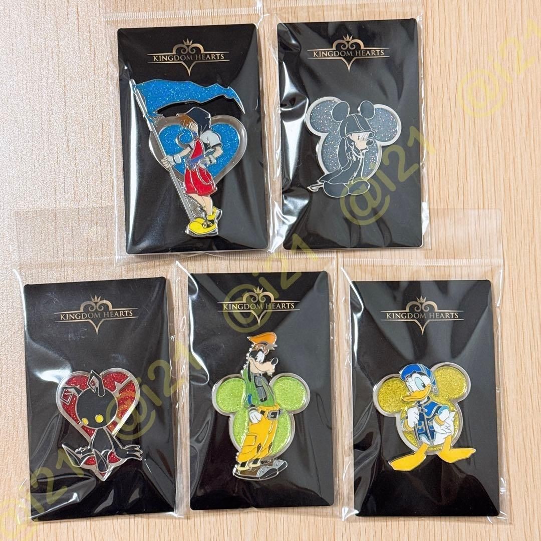 Kingdom Hearts Pins Set of 5 pin badge Disney Loft Exclusive Square Enix New　F/S