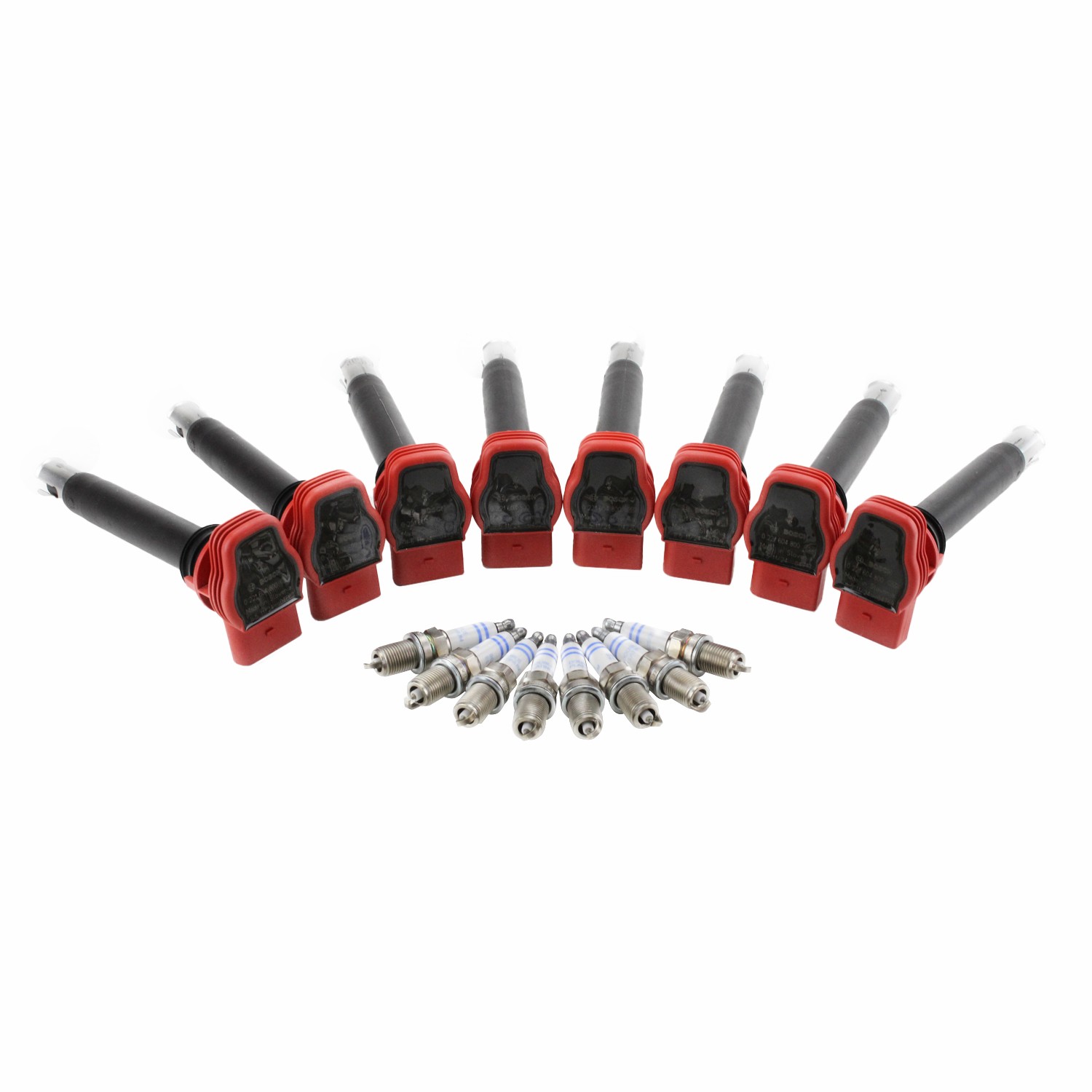 Bosch 8 Ignition Coils & 8 Double Platinum Spark Plugs Kit For Audi R8 4.2 V8