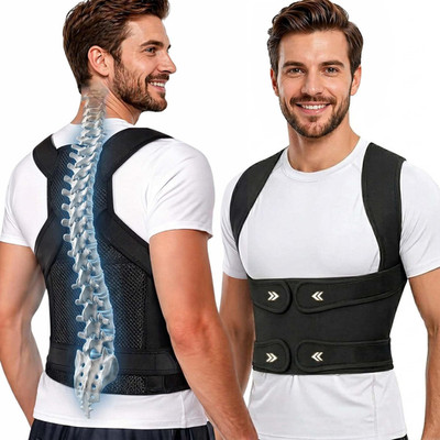 Back Brace Posture Corrector for Men and Women (Medium) Adjustable Shoulder Stra