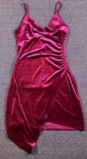 Forever 21 Women's Velvet Bodycon Dress Size M, Deep Purple, Spaghetti Straps