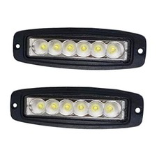 Flush Mount Led Pods 7inch 18w Led Driving Lights Bumper Work 2 Pcs Flood Beam Flush Mount Led Pods 7inch 18w Led Driving Lights Bumper Work 2 Pcs Flood Beam