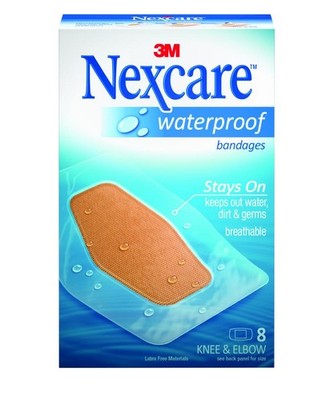 Nexcare Wateproof Bandage 2.375 Inches x 2 Inches One Box of 8 Bandages 581-08