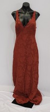 Azazie Women's Tianna Sheath Floral Burnout Dress EH6 Terracotta Size A8 NWT