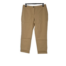 Wildfang Pants Womens 12 Camel The Essential Cuffed Troused New