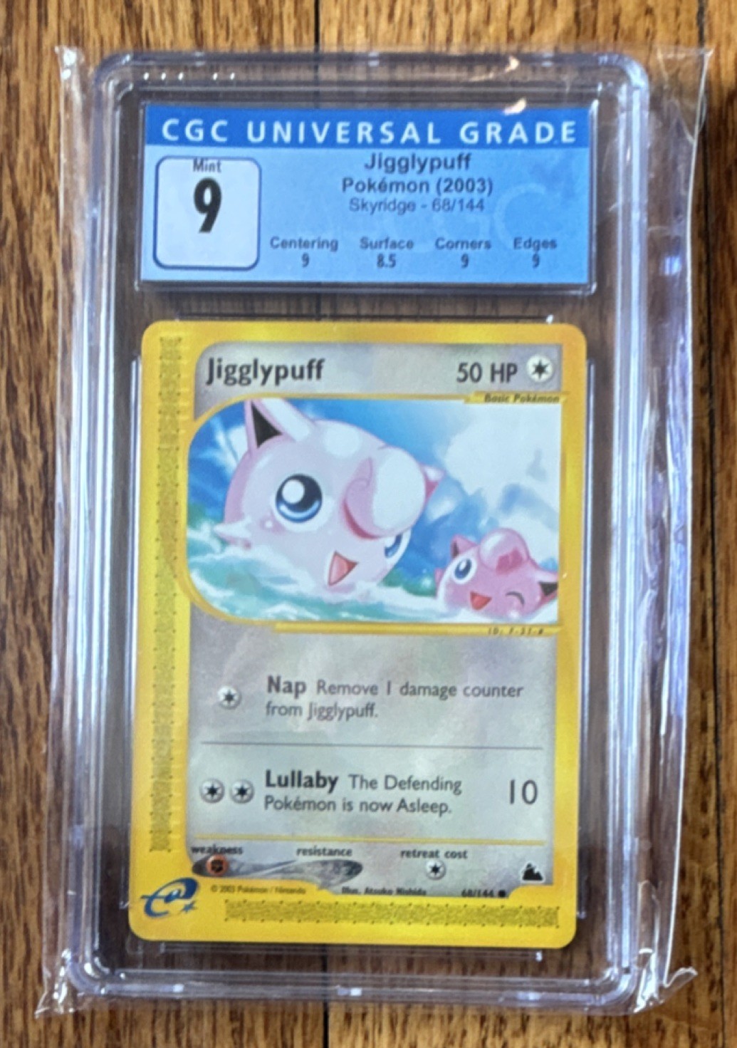 Pokémon Jigglypuff 68/144 Skyridge CGC 9 Card English 2003