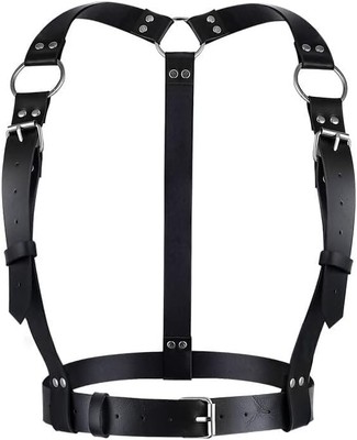 Leather Belly Waist Chain Black Body Chain Harness Chain Belt Party Nightclub Na
