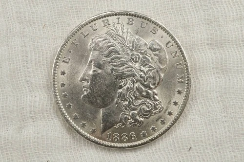 NobleSpirit GEM BU 1886 Morgan Silver Dollar Vibrant Bright Luster