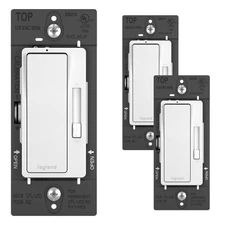 Legrand - Pass & Seymour Radiant CFL/LED Dimmer, White, 3-Pack All White 