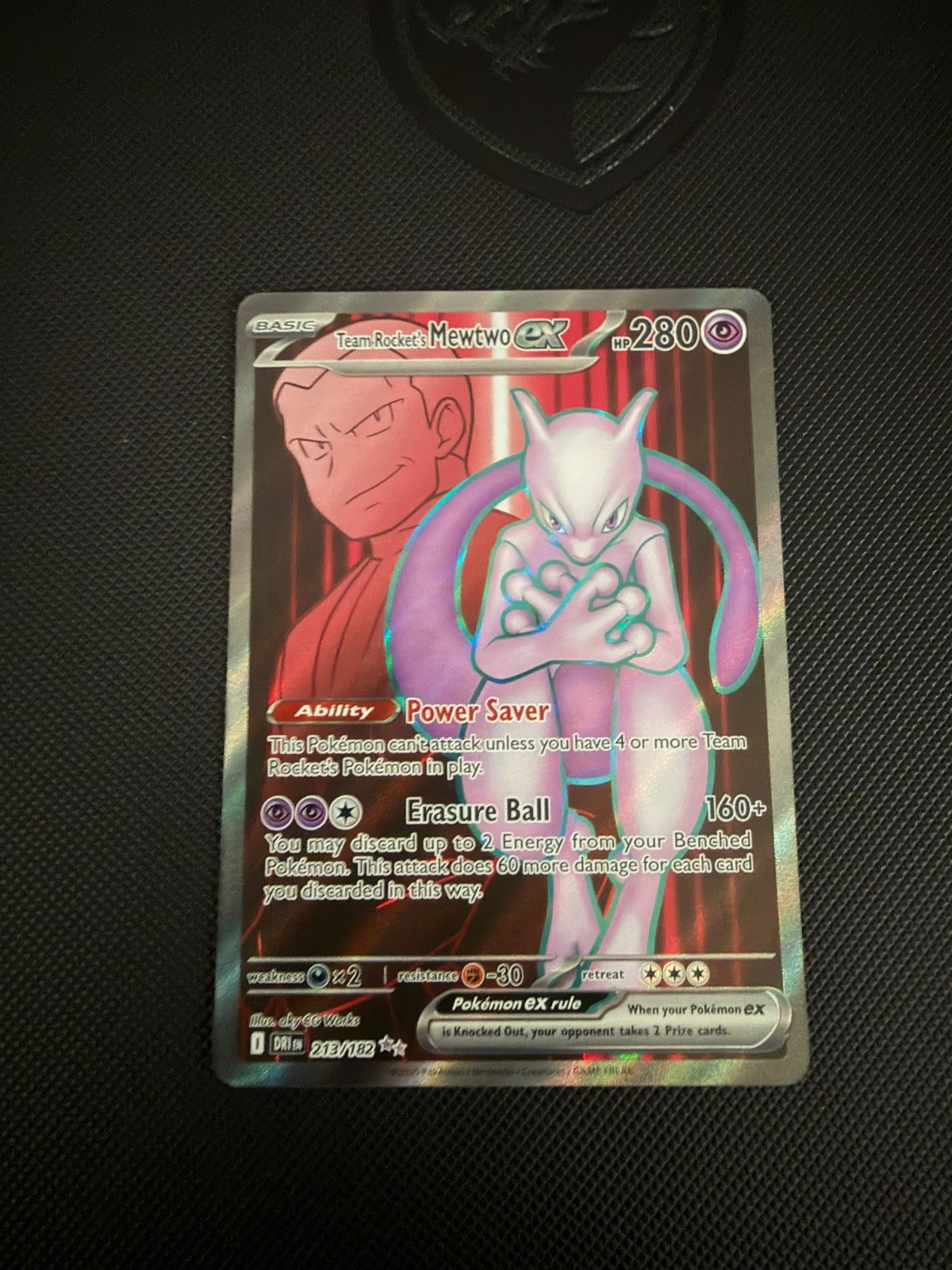 Team Rocket's Mewtwo ex 213/182 Sv10: Destined Rivals Holo