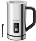 Secura Milk Frother, Electric Steamer Stainless 16.9oz, Steel 