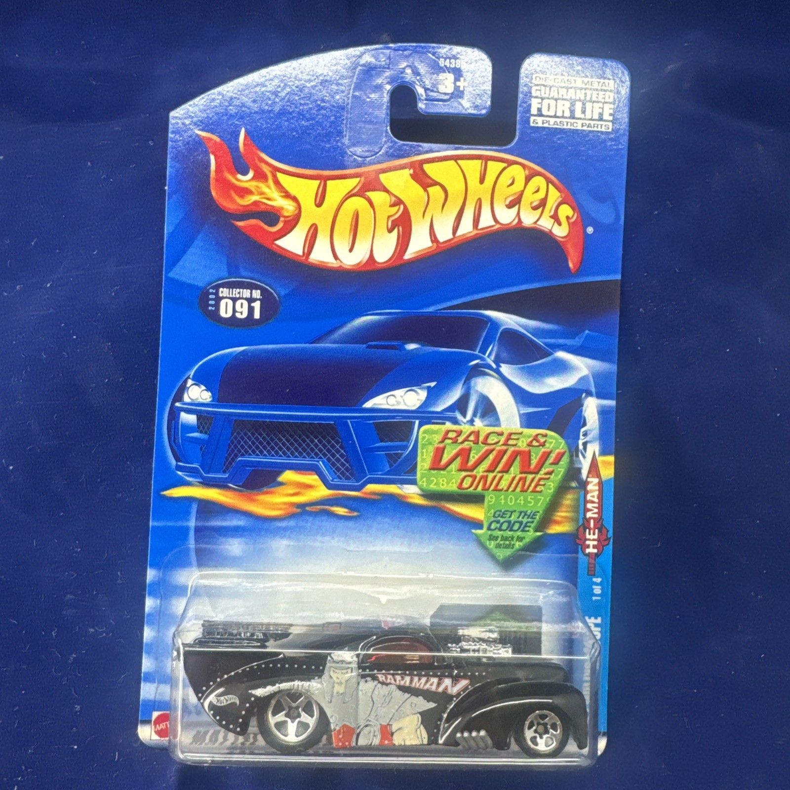 Hot Wheels He-Man Masters of The Universe (2002) Ram Man '41 Willys Coupe Black 