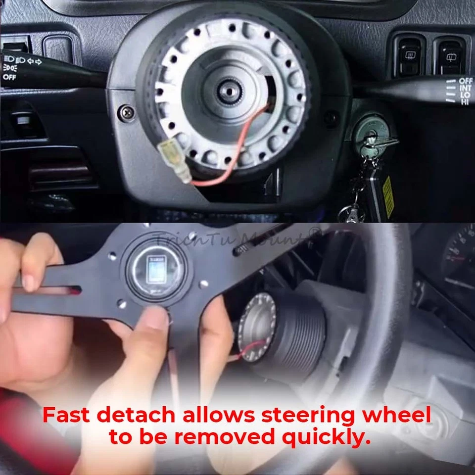 Kit adaptador de buje de volante de liberación rápida para Honda Civic 96-14 Acura Foto 3 de 4