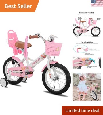 Charming 12-Inch Little Daisy Kids Bike with Training Wheels & Safety Features