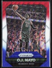 2015-16 Panini Prizm O.J. MAYO RWB Prizm Card #174 Milwaukee Bucks