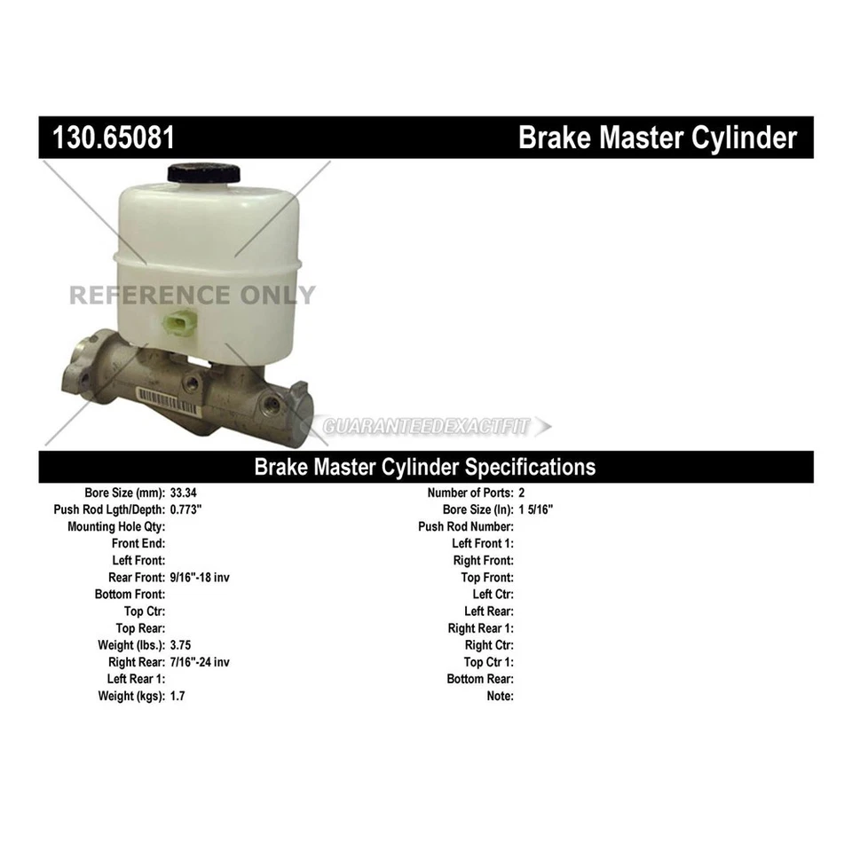 For Ford Econoline Super Duty Centric Brake Master Cylinder TCP - Image 3 of 3