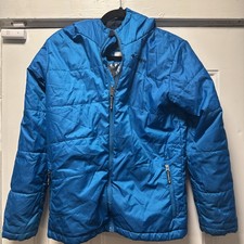 Columbia Omni-heat Children's Hooded jacket zip up Blue long sleeve size L
