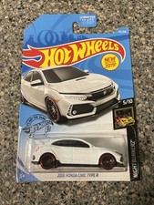 2019 Hot Wheels 2018 Honda Civic Type R White Nightburnerz - Read!!