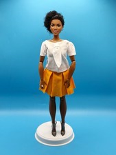 Hand-sewn White Top With Tie And Pleated Skirt For Barbie Doll  Curvy Doll 