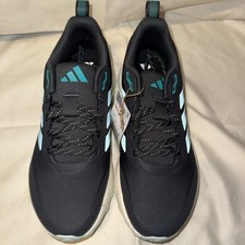 Adidas RunFalcon 5 Trail Runners/Black-Preloved Teal (JP7624)/Size: 7W/(NIB)