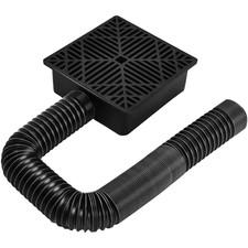 Downspout Extension Square Catch Basin Drain Kit w/5.1ft Hose No Deep Dig Needed