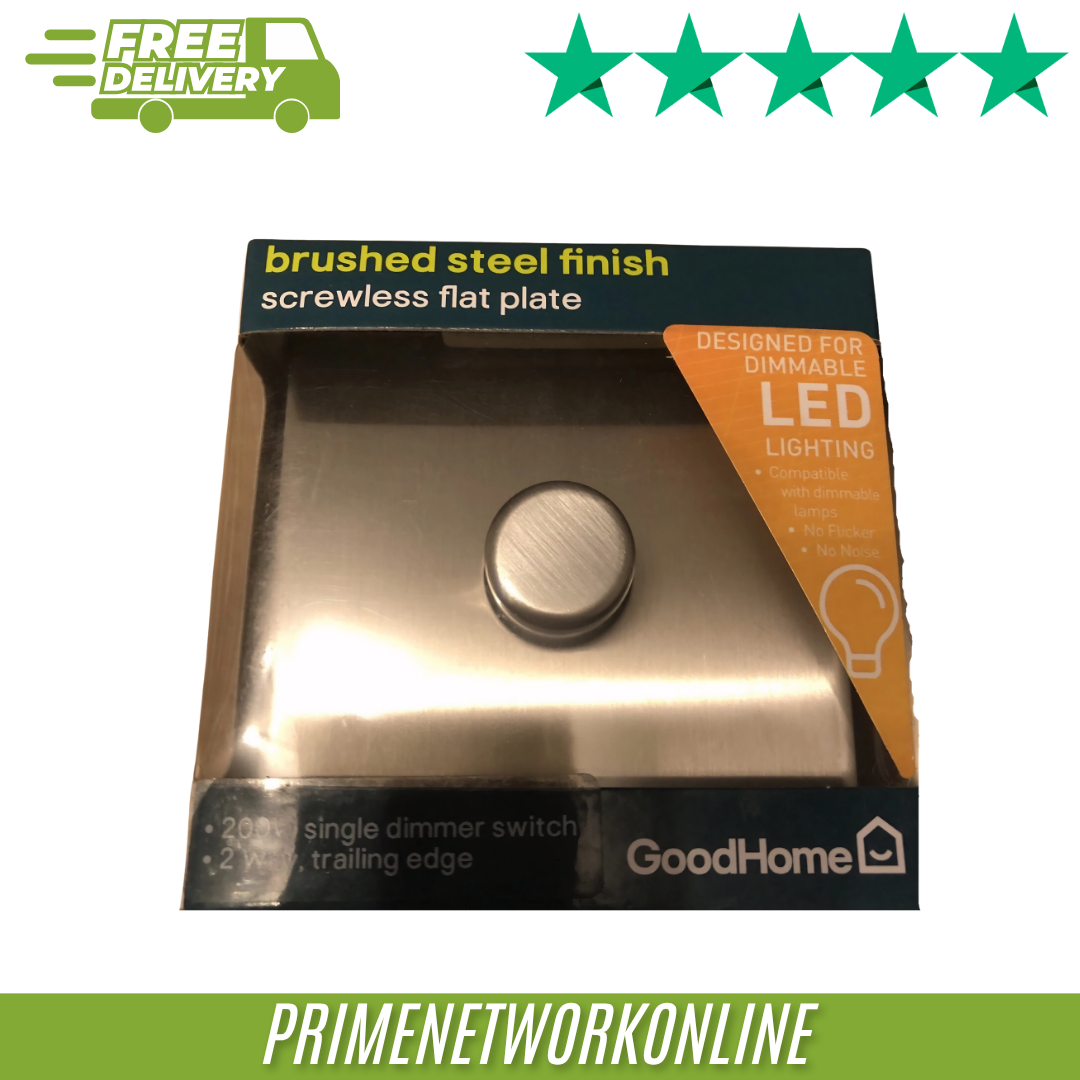 GoodHome Flat Profile 200W Single Dimmer Switch 100% GENUINE NEW ⭐⭐⭐⭐⭐