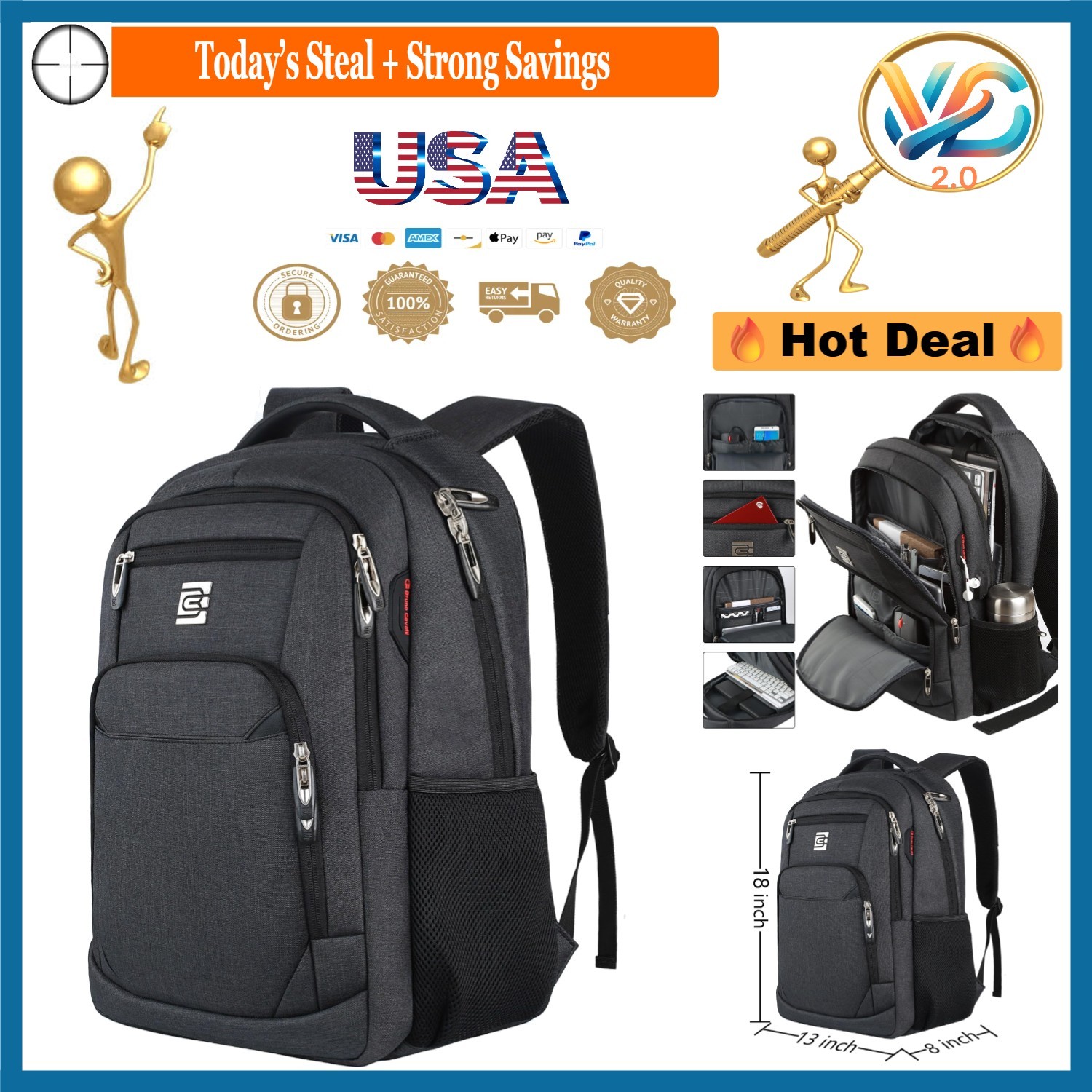 For 15.6 Inch Computer Business Travel Slim D...