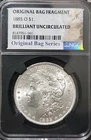 Lot Of 2 Morgan Silver Dollars 1885 O & 1902 O NGC BU Original Bag Series