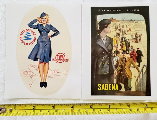 Lot of 20 Vintage Airlines Travel Suitcase Stickers Labels - Picture 6 of 11