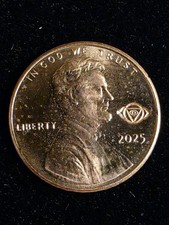 2025 REAL Lincoln Cent Penny Third Eye Chakra Counterstamp