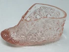 Fenton Glass Pink Carnival Daisy & Button Vintage Bootie Slipper Shoe Figurine