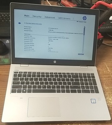 HP ProBook 650 G5 15.6'' W/ Intel i5-8365U @ 1.6GHz, 16GB, 256GB.