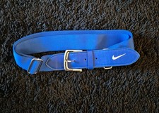 NIKE Unisex Blue Stretch Adjustable Belt ONE SIZE Swoosh Logo Golf Comfort Ball