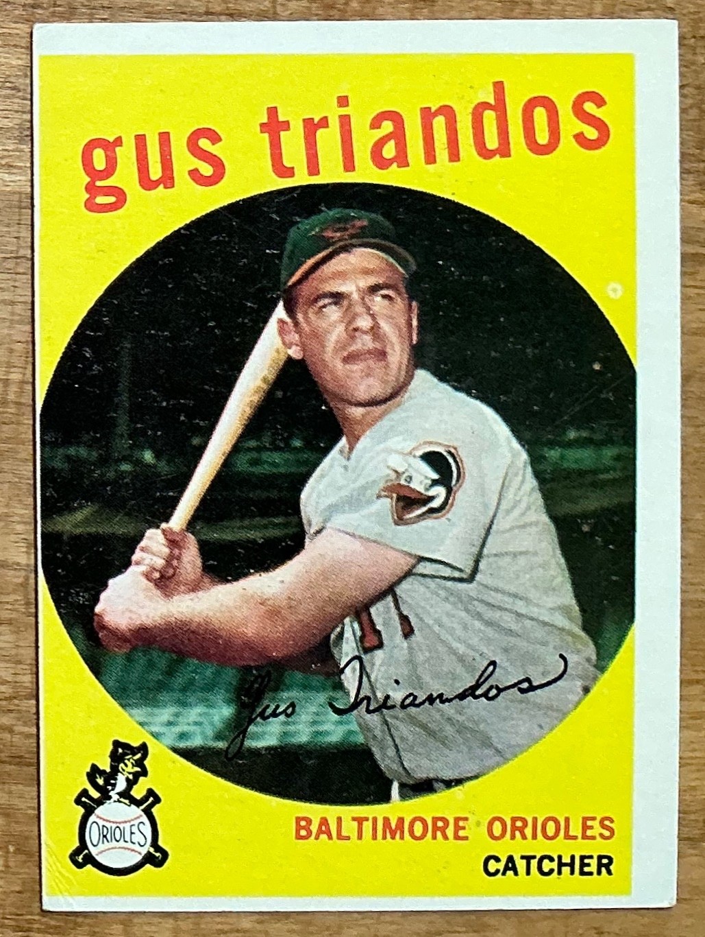 1959 Topps #330 Gus Triandos, Baltimore Orioles, VG (OC)